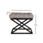 Atelier Del Sofa Pouf Negro, Gris 50x42x40 cm